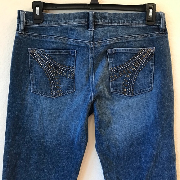 Old Navy Denim Blue Jeans Womens Size 10 Straight Leg Low Waist y2k - Picture 5 of 16